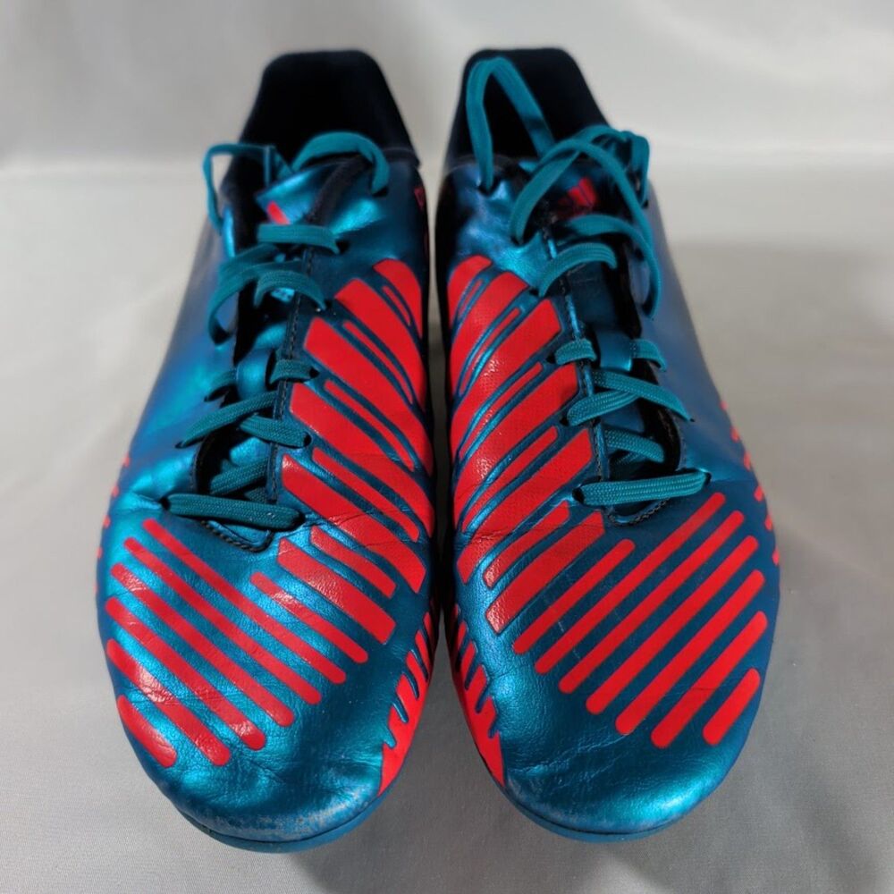 Adidas Predator LZ TRX FG Soccer Cleats Blue Red Men's 8.5 A85742